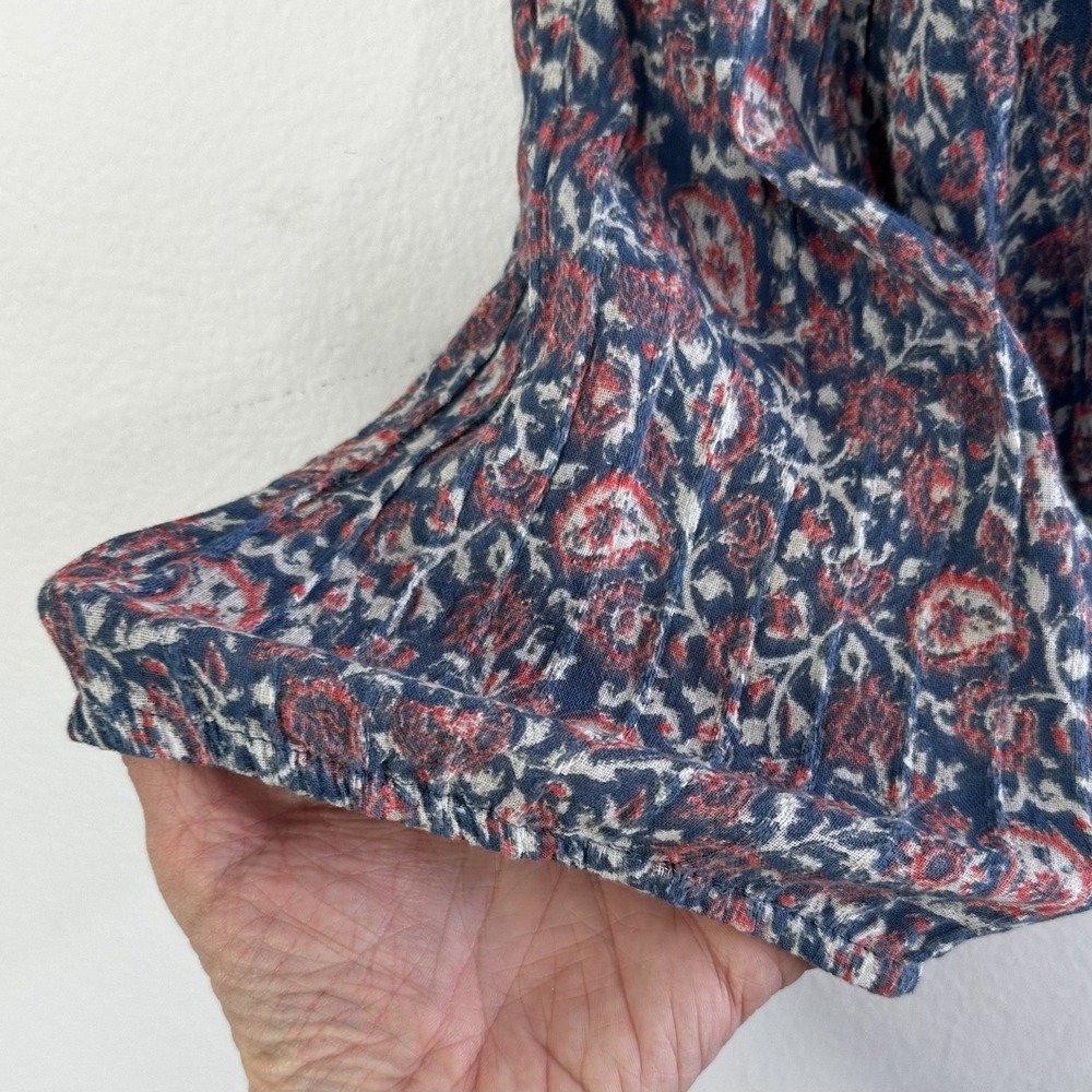 Style & Co Blouse Womens XL Boho Long Sleeve Floral Paisley Print Multicolor Top - Picture 4 of 8